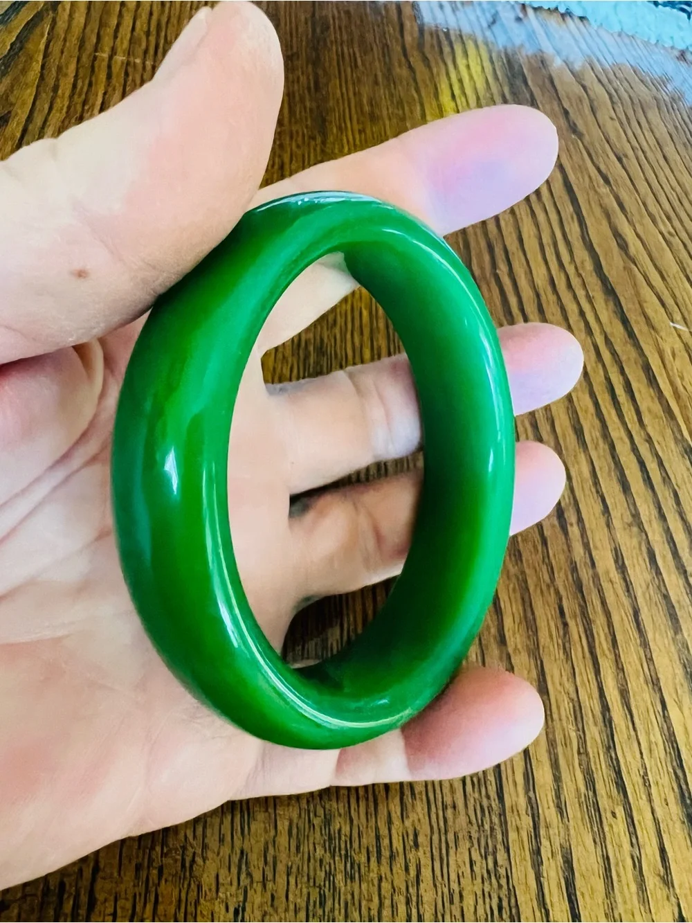 Classic Green Jade Bangle Bracelet for Women